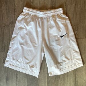 Nike Men’s Lightweight Training Shorts Dri Wicking Drawstring White Large
